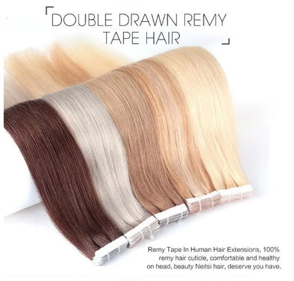 Indian Straight Tape-in Hair - Brown
